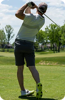 Golfer after swing